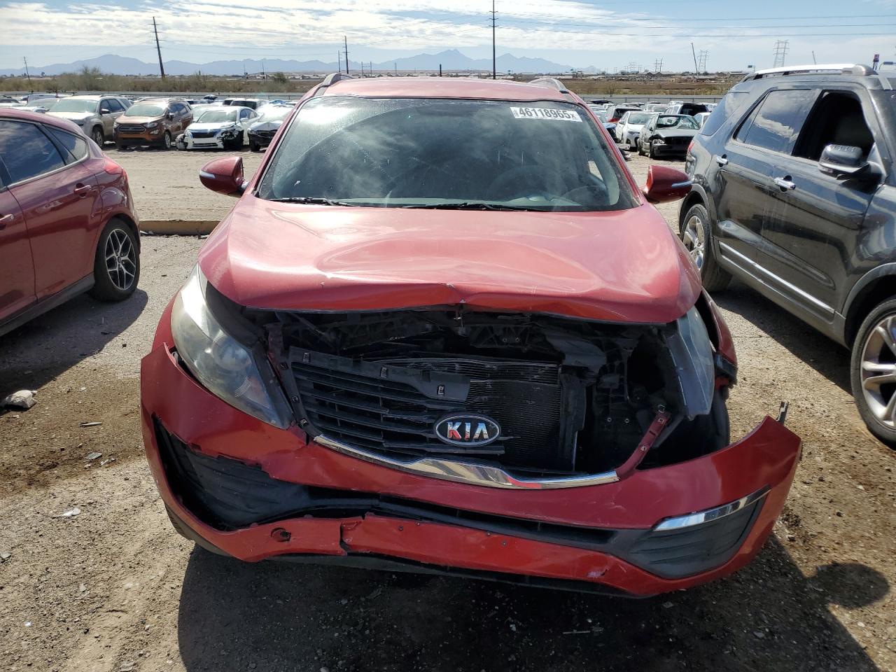 2011 KIA Sportage VIN KNDPB3A21B7084141 Copart auction photo, front end / frame damage damage thumbnail 5