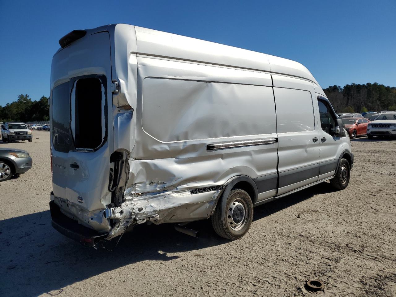 2021 Ford Transit VIN 1FTBW3X86MKA61335 Copart auction photo, rear end damage thumbnail 3
