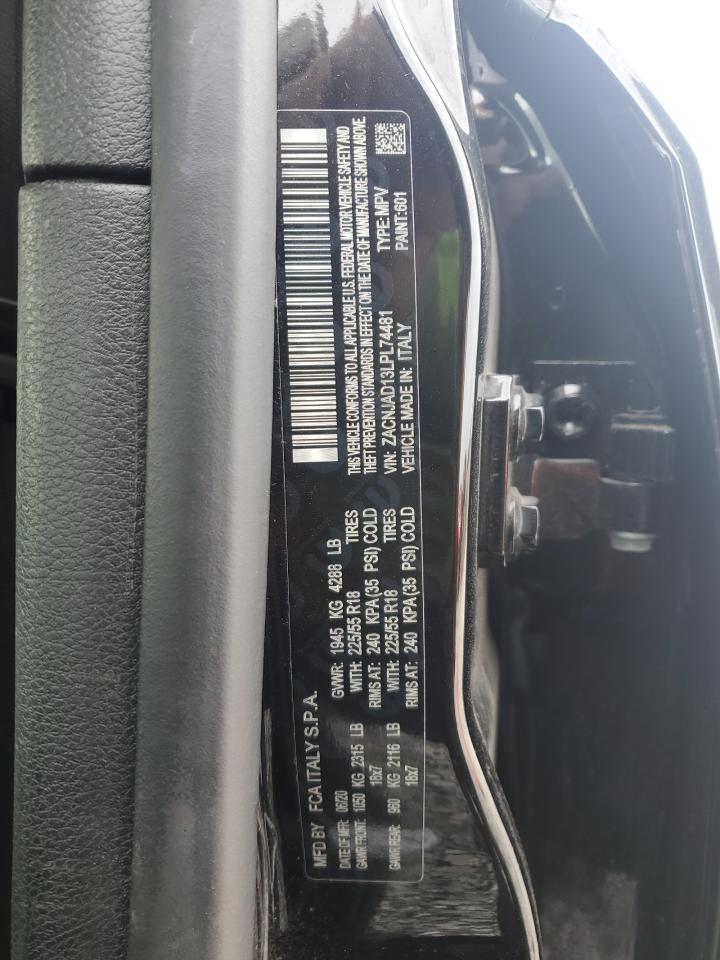2020 Jeep Renegade VIN ZACNJAD13LPL74481 Copart auction photo, side / undercarriage damage thumbnail 13