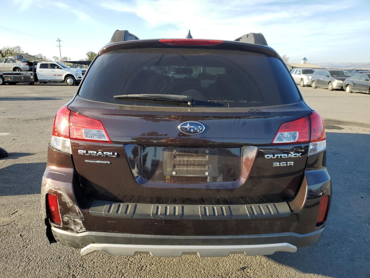 2013 Subaru Outback VIN 4S4BRDSCXD2242586 Copart auction photo, front end / rear end damage thumbnail 6