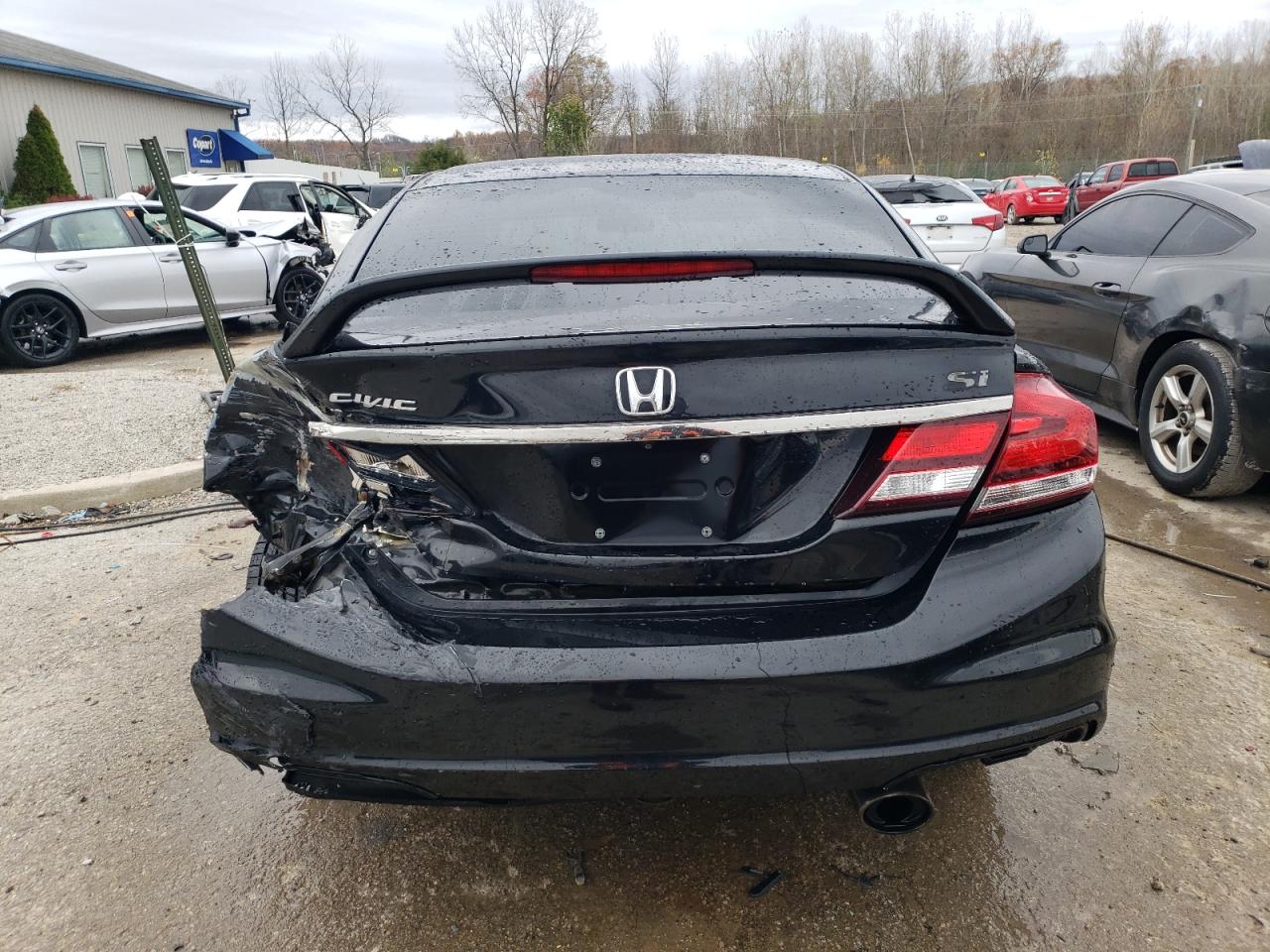 2015 Honda Civic VIN 2HGFB6E54FH702064 Copart auction photo, rear end damage thumbnail 6