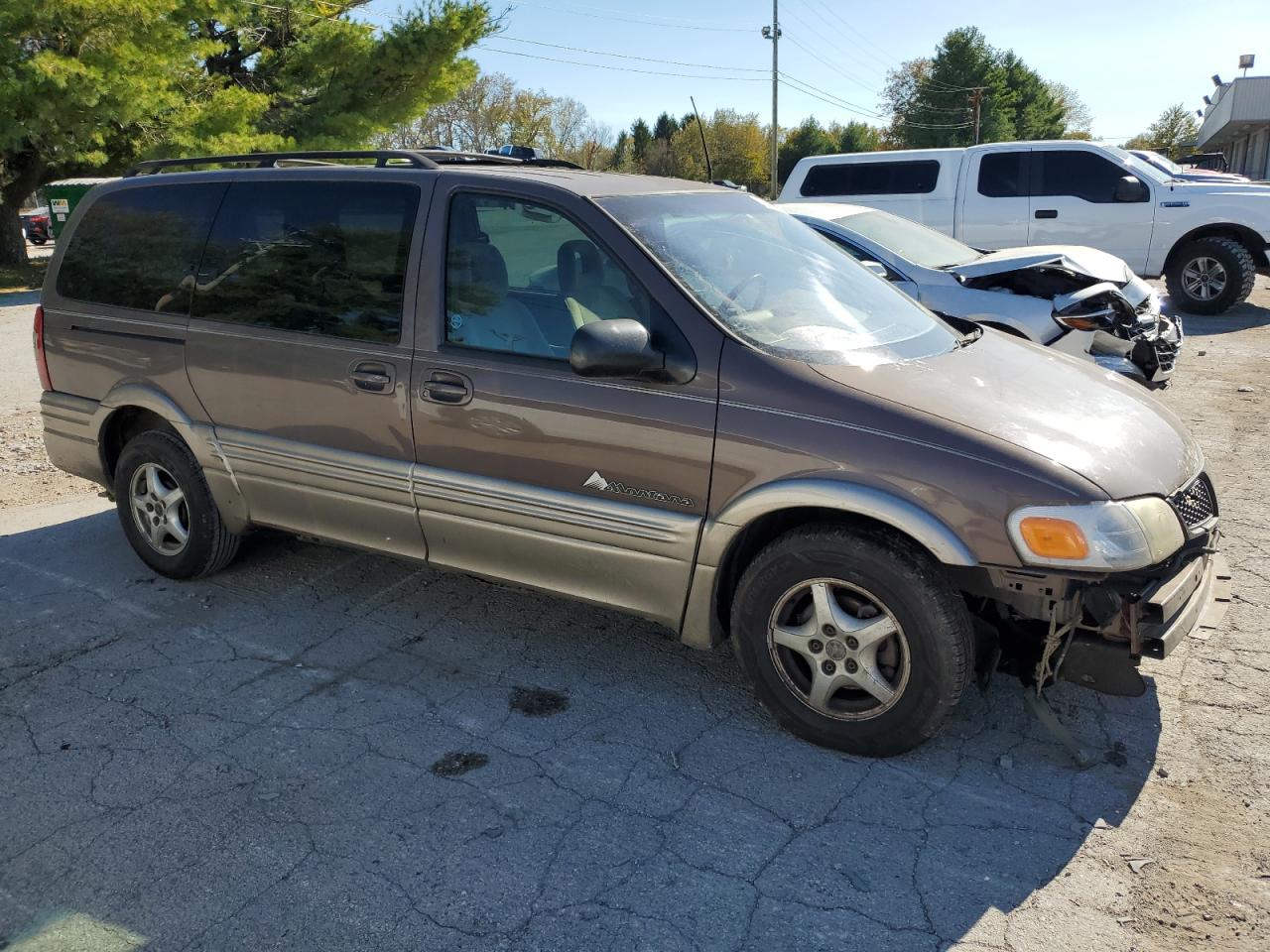 2001 Pontiac Montana VIN 1GMDX03E01D177206 Copart auction photo, front end / side damage thumbnail 4