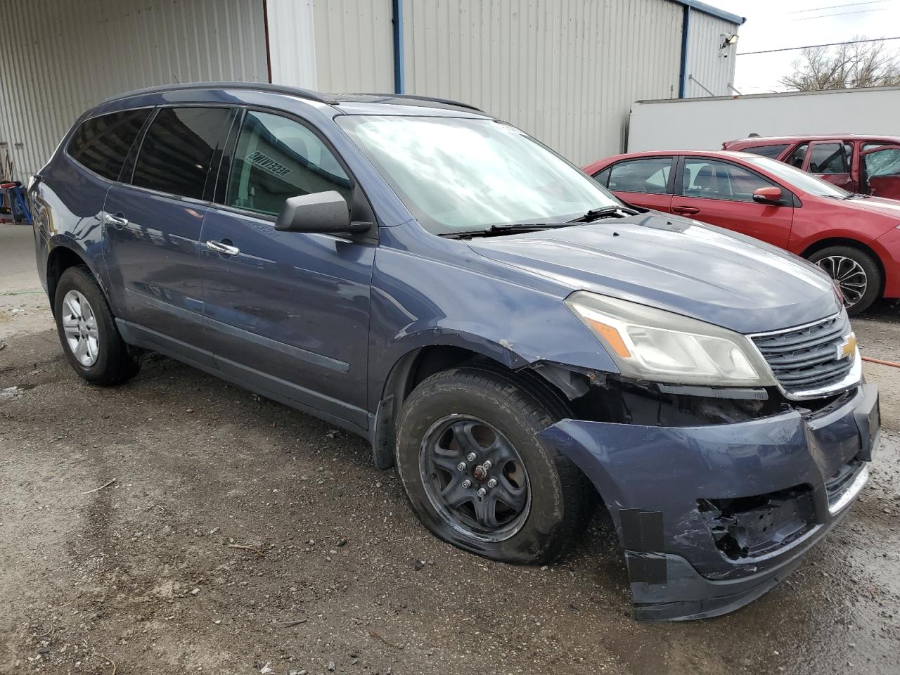 2013 Chevrolet Traverse VIN 1GNKRFEDXDJ145275 Copart auction photo, front end damage thumbnail 4