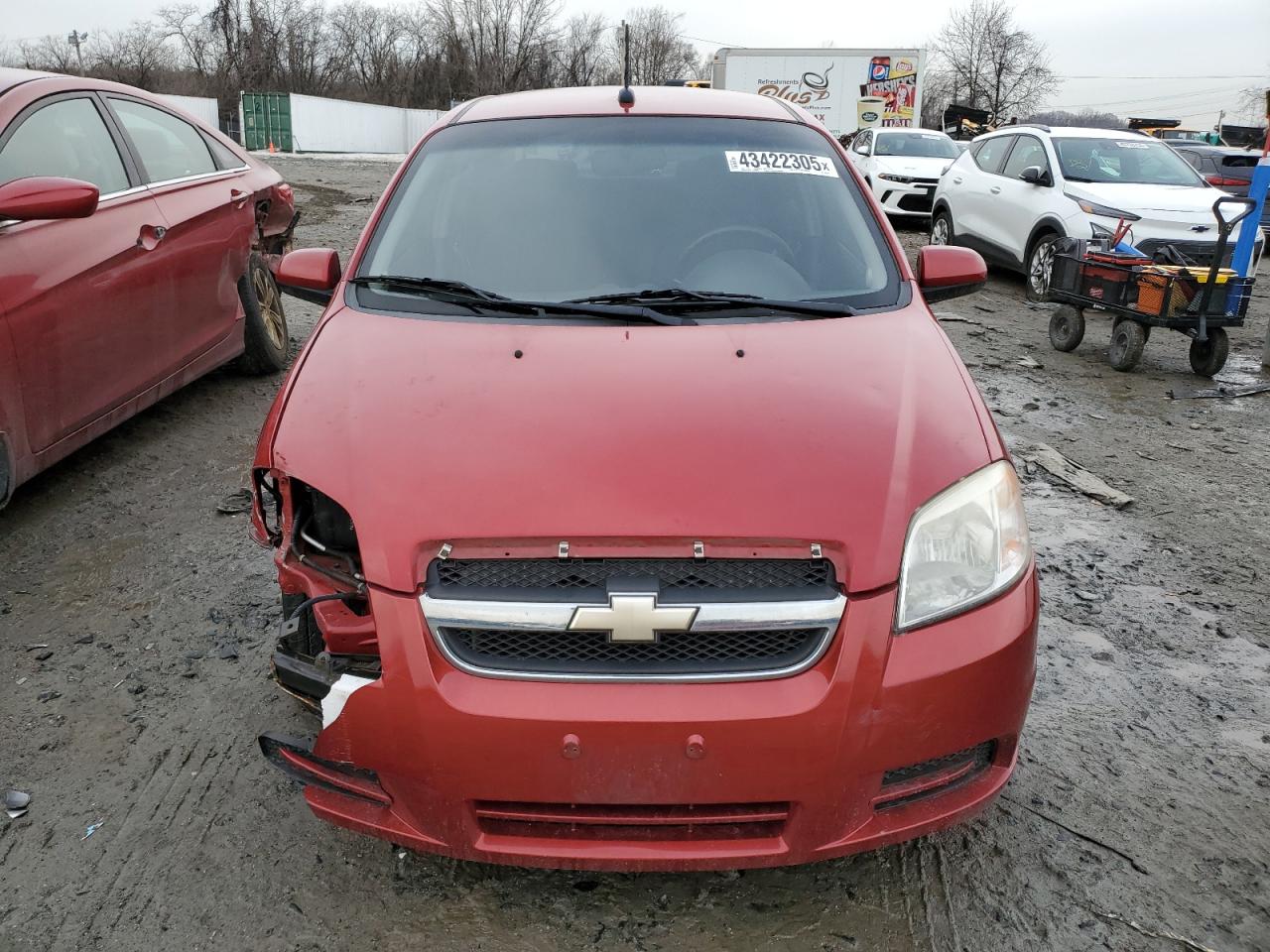 2009 Chevrolet Aveo VIN KL1TD56E79B691229 Copart auction photo, undercarriage / front end damage thumbnail 5