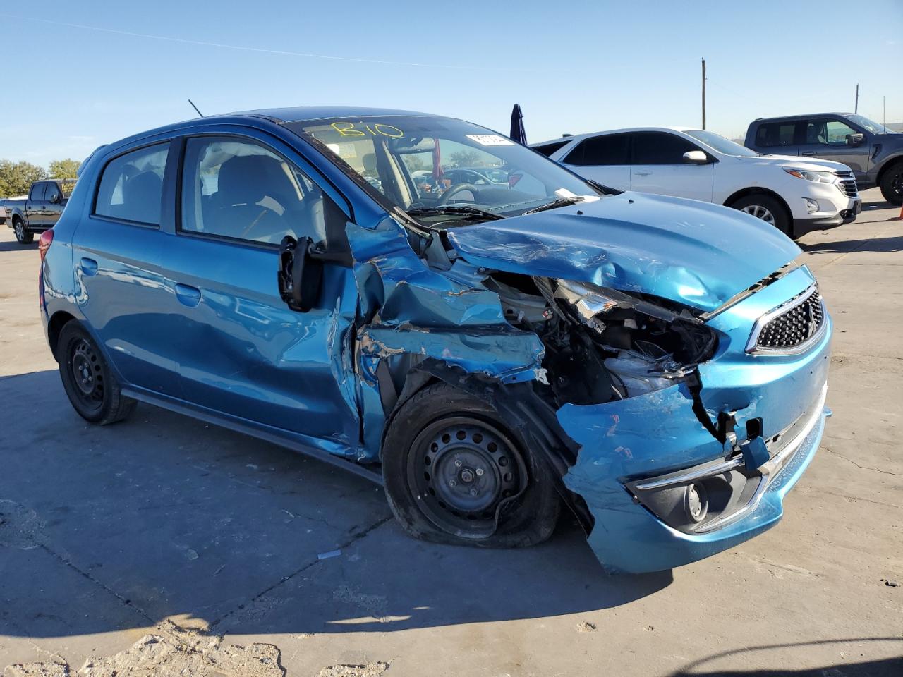 2018 Mitsubishi Mirage VIN ML32A3HJ6JH003026 Copart auction photo, front end / all over damage thumbnail 4