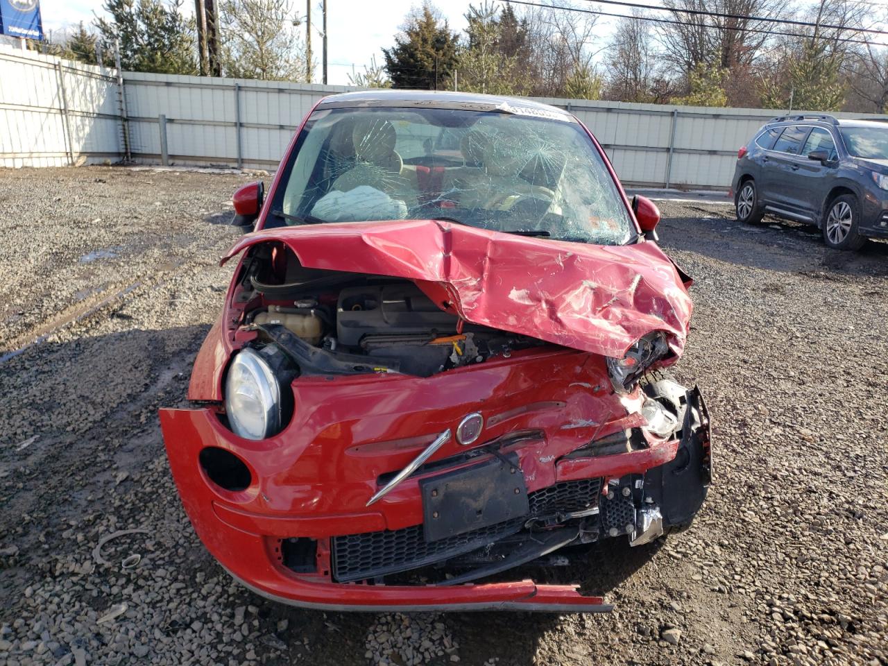 2012 Fiat 500 VIN 3C3CFFAR4CT343756 Copart auction photo, front end damage thumbnail 5