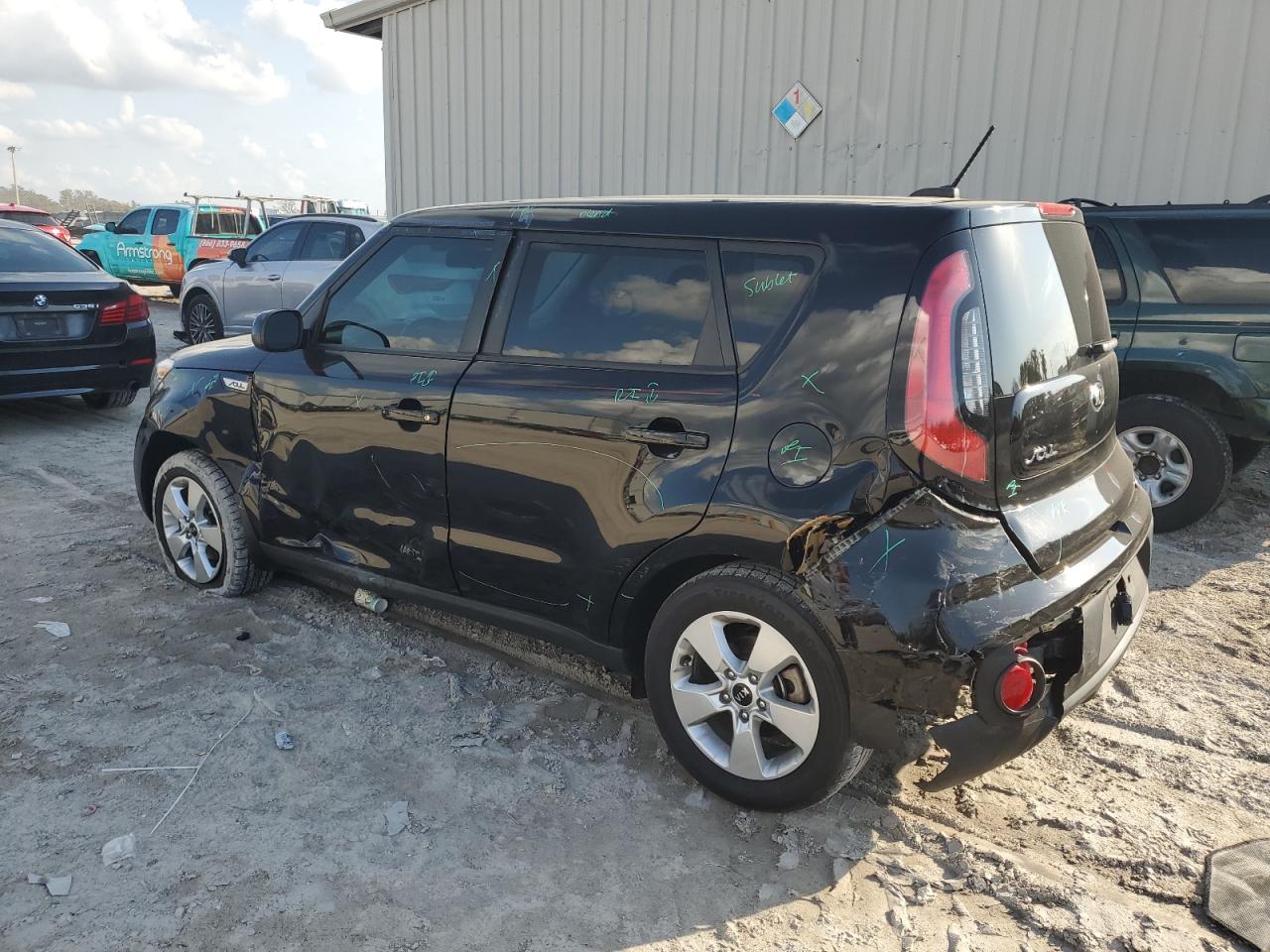 2018 KIA Soul VIN KNDJN2A22J7623128 Copart auction photo, rear end / side damage thumbnail 2