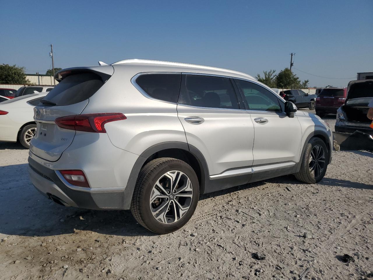 2019 Hyundai Santa Fe VIN 5NMS53AA8KH102362 Copart auction photo, front end / rear end damage thumbnail 3