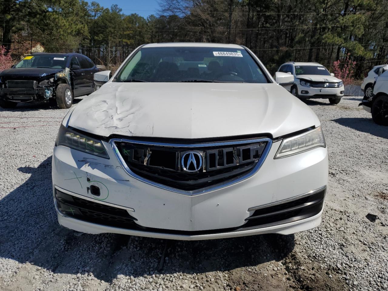 2015 Acura TLX VIN 19UUB1F58FA002765 Copart auction photo, front end / rear end damage thumbnail 5