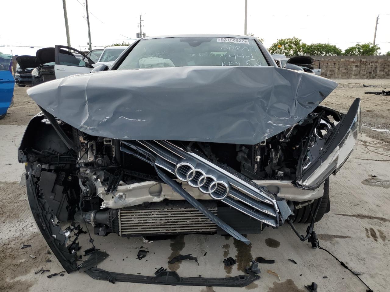 2017 Audi A4 VIN WAUGNAF47HN011444 Copart auction photo, front end damage thumbnail 5