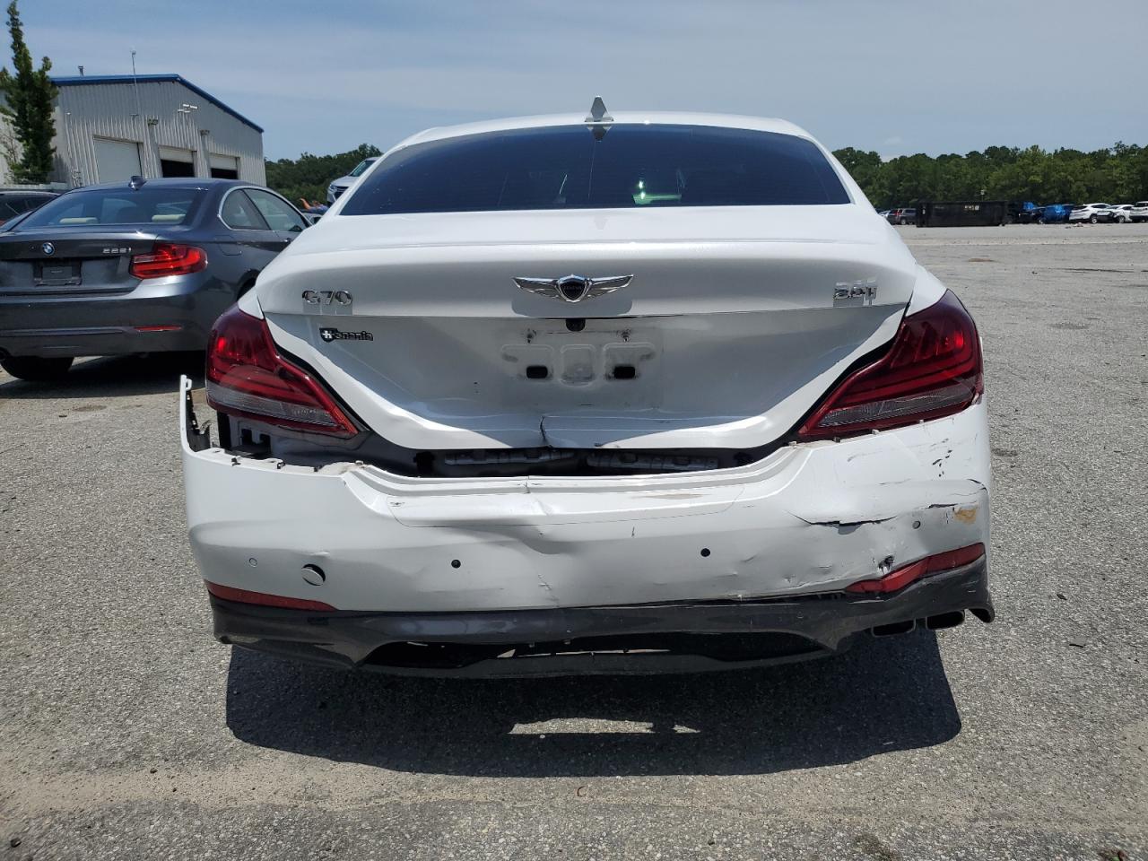 2019 Genesis G70 VIN KMTG44LAXKU019182 Copart auction photo, rear end damage thumbnail 6