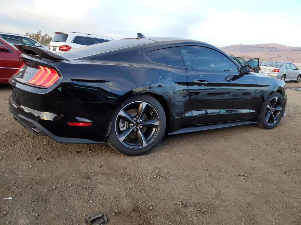 2022 Ford Mustang VIN 1FA6P8THXN5132141 Copart auction photo, all over damage thumbnail 3
