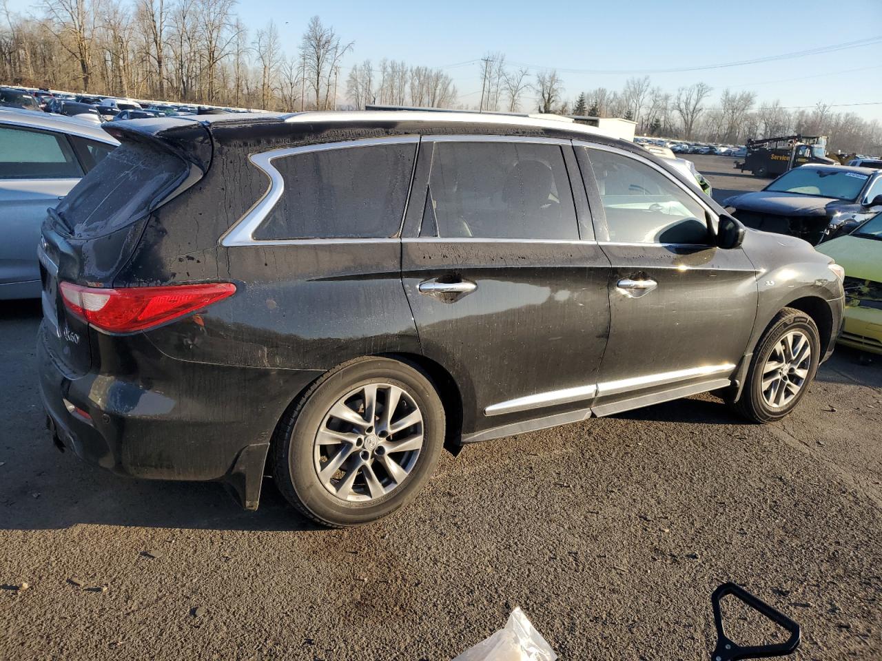 2015 Infiniti QX60 VIN 5N1AL0MM4FC541466 Copart auction photo, side damage thumbnail 3