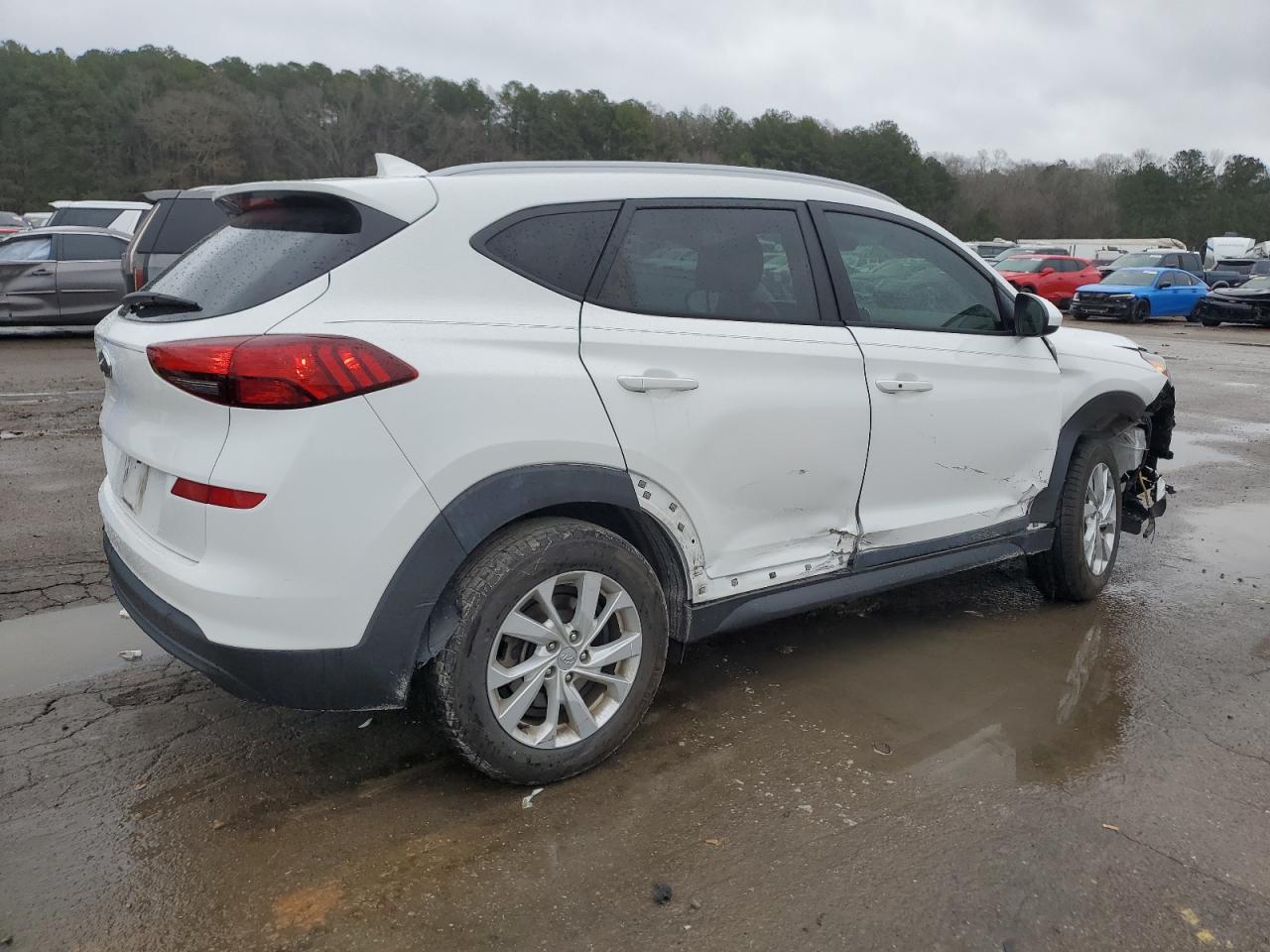 2020 Hyundai Tucson VIN KM8J33A43LU172711 Copart auction photo, side / front end damage thumbnail 3
