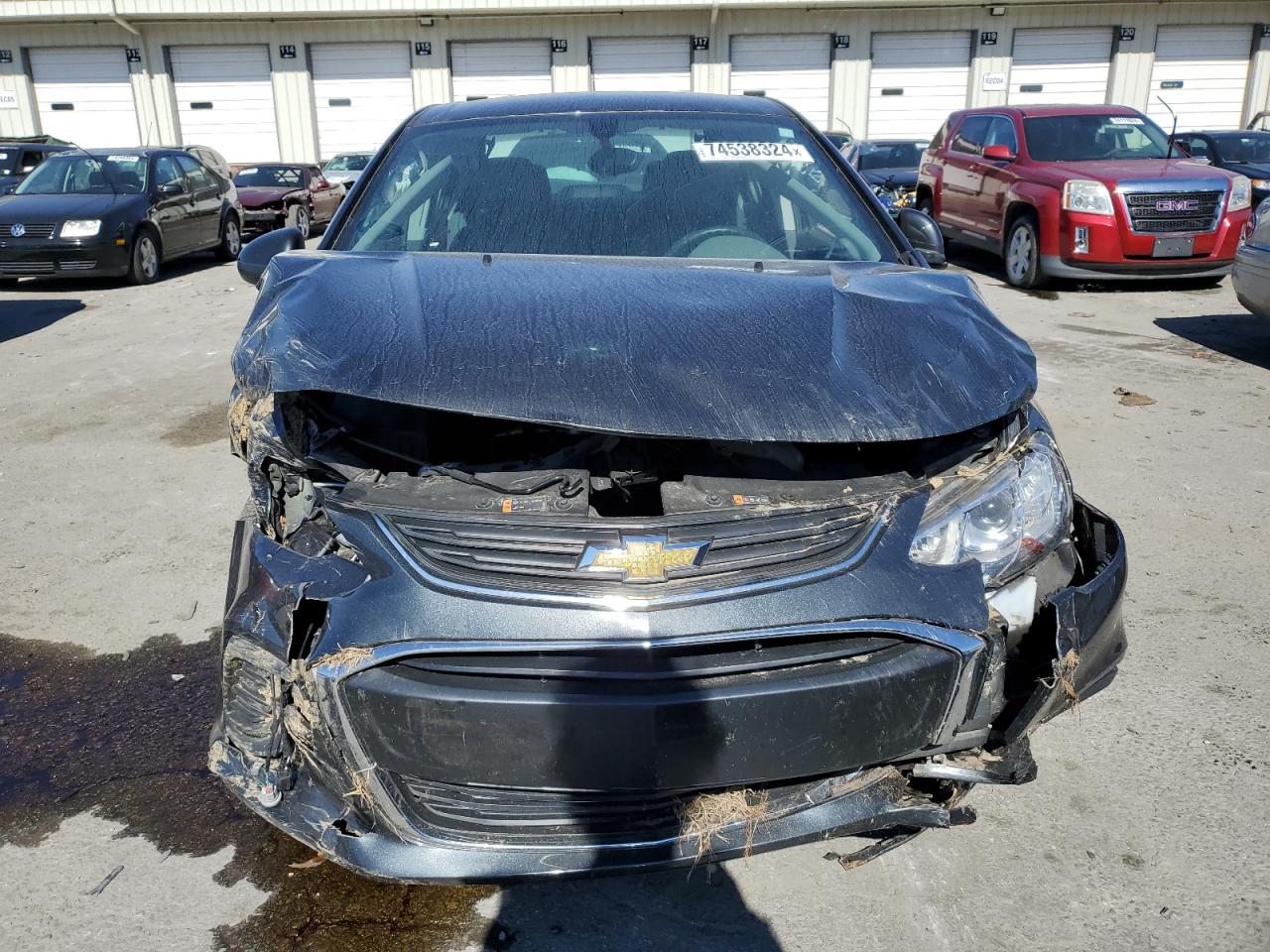 2017 Chevrolet Sonic VIN 1G1JB5SH1H4175014 Copart auction photo, front end / rear end damage thumbnail 5