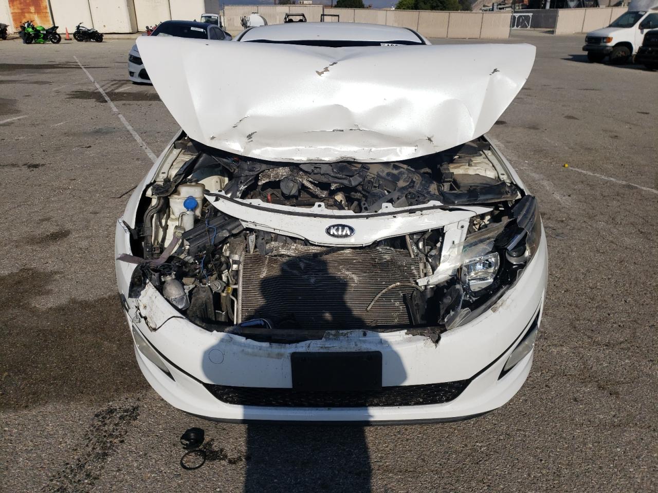 2015 KIA Optima VIN KNAGM4A73F5631498 Copart auction photo, front end damage thumbnail 5