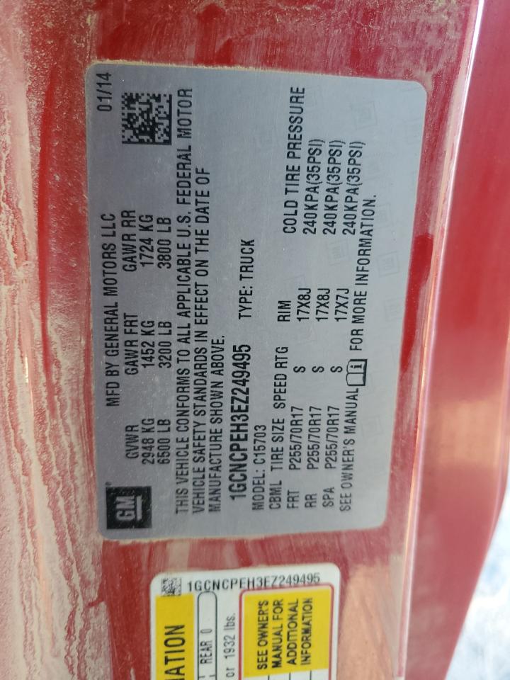 2014 Chevrolet Silverado VIN 1GCNCPEH3EZ249495 Copart auction photo, water/flood damage thumbnail 13