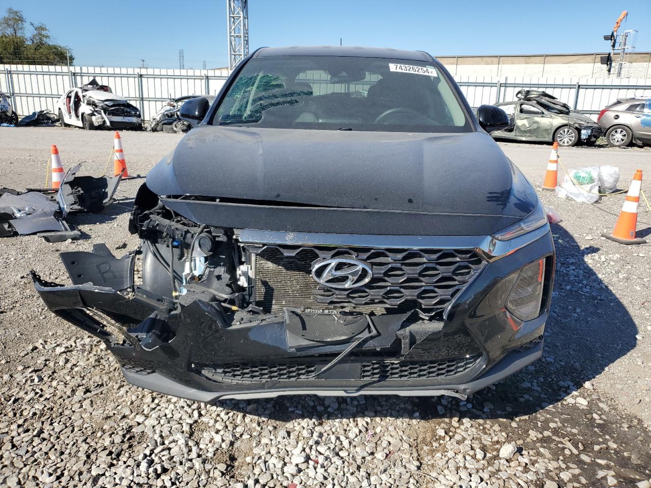 2019 Hyundai Santa Fe VIN 5NMS23AD6KH088903 Copart auction photo, front end damage thumbnail 5
