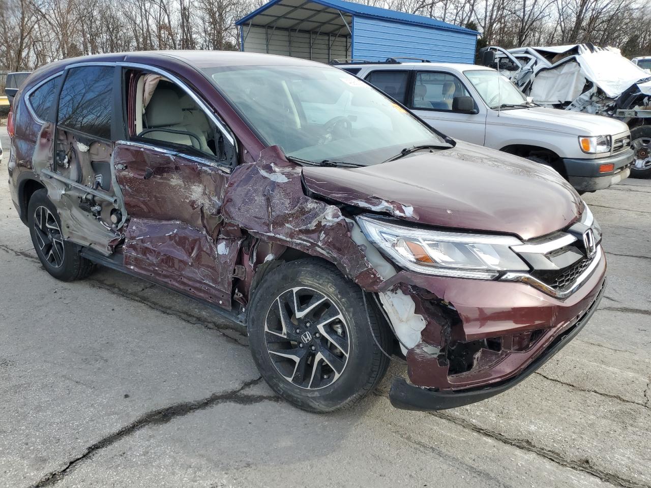 2016 Honda CR-V VIN 2HKRM4H43GH679446 Copart auction photo, side damage thumbnail 4