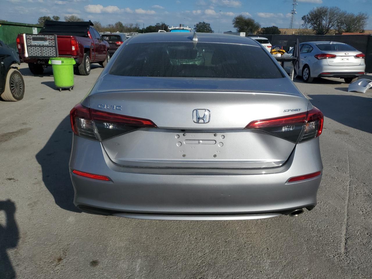 2022 Honda Civic VIN 2HGFE2F59NH530546 Copart auction photo, top/roof / side damage thumbnail 6