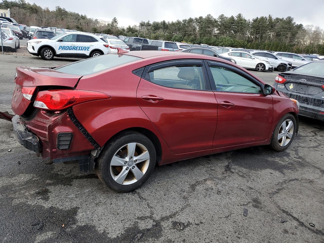 2013 Hyundai Elantra VIN 5NPDH4AE9DH310622 Copart auction photo, all over damage thumbnail 3