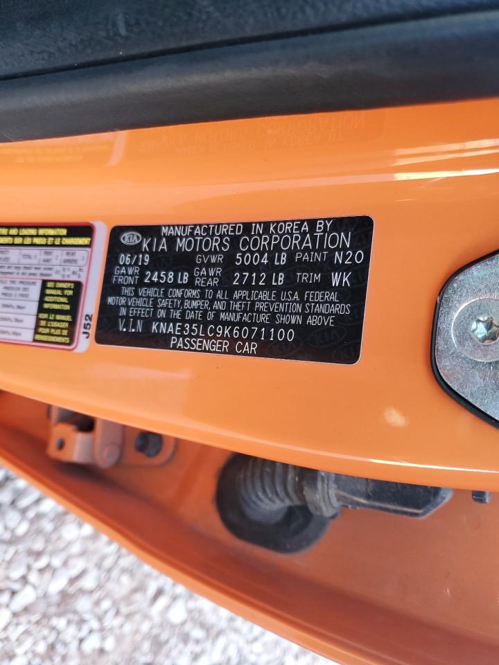 2019 KIA Stinger VIN KNAE35LC9K6071100 Copart auction photo, all over damage thumbnail 12