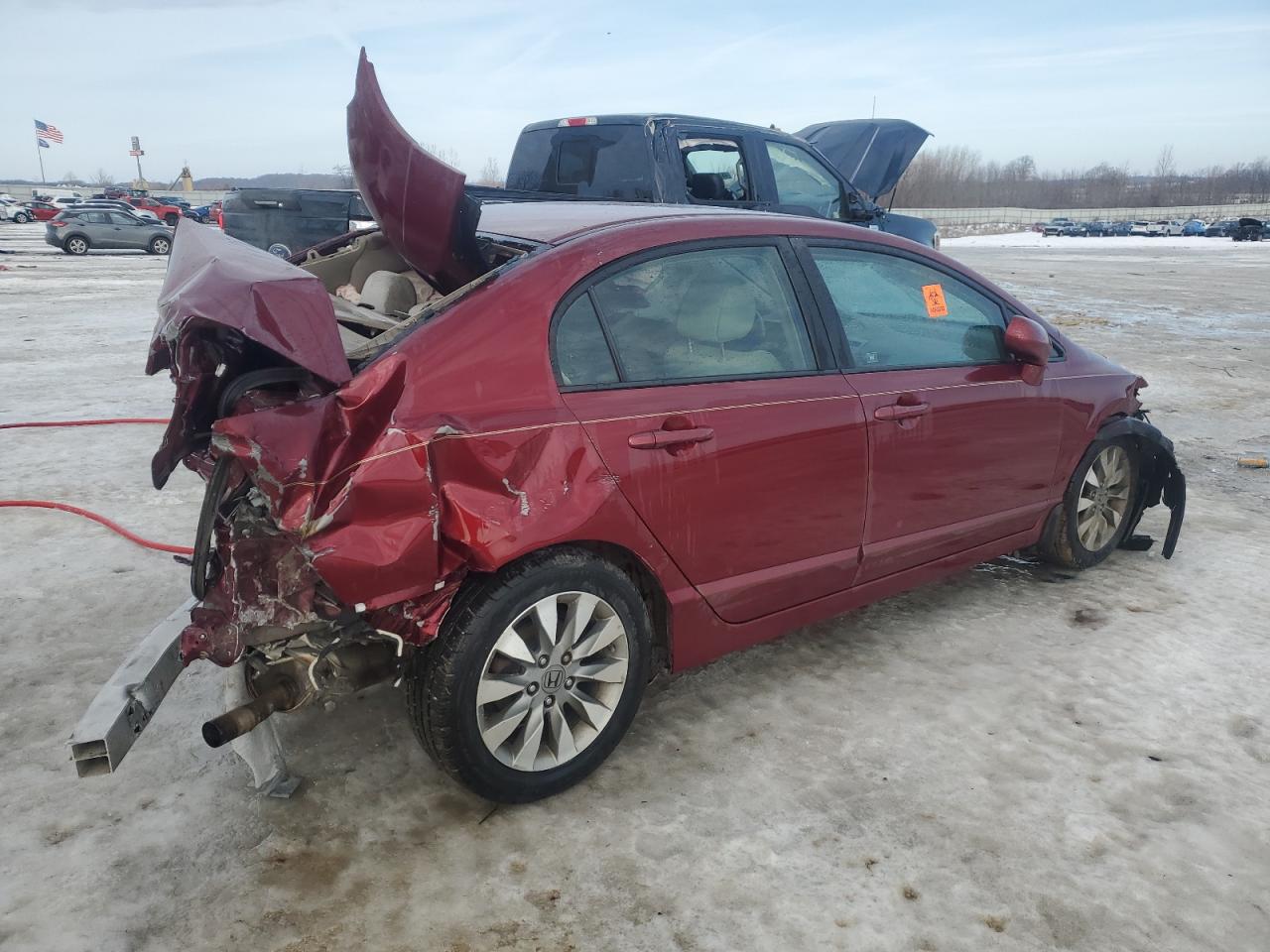 2010 Honda Civic VIN 19XFA1F88AE063673 Copart auction photo, all over damage thumbnail 3