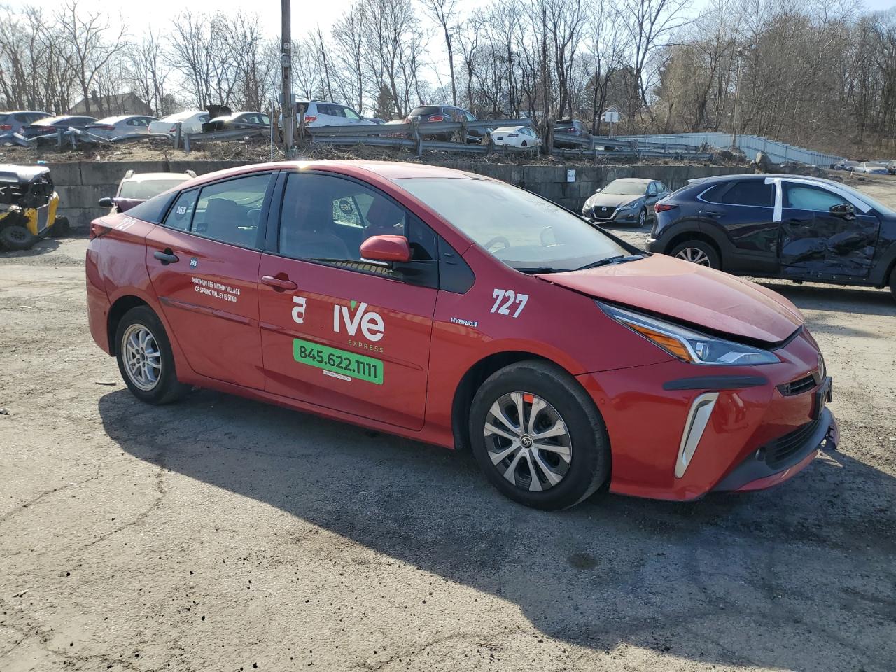 2022 Toyota Prius VIN JTDL9MFU0N3039861 Copart auction photo, front end / minor dent/scratches damage thumbnail 4