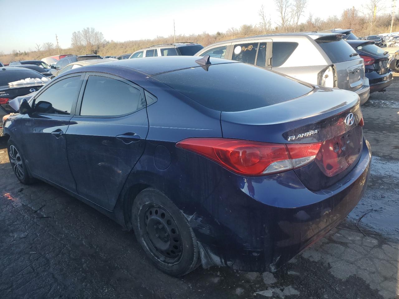 2012 Hyundai Elantra VIN 5NPDH4AE9CH148196 Copart auction photo, front end / rear end damage thumbnail 2
