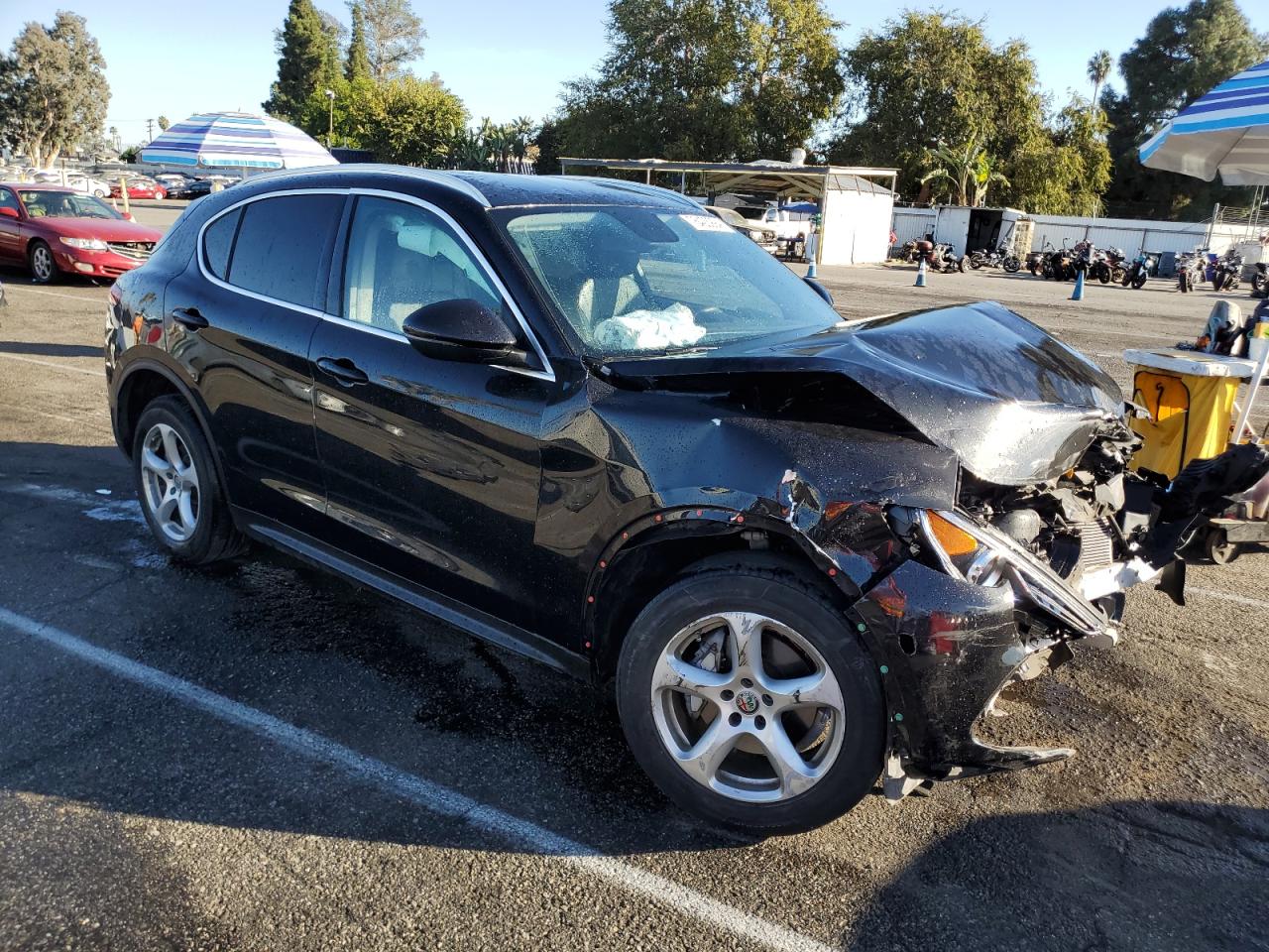 2019 Alfa Romeo Stelvio VIN ZASPAJANXK7C71547 Copart auction photo, front end / minor dent/scratches damage thumbnail 4