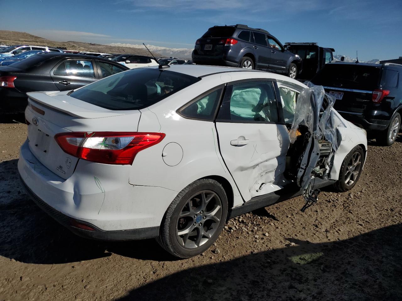 2013 Ford Focus VIN 1FADP3F22DL219544 Copart auction photo, side damage thumbnail 3