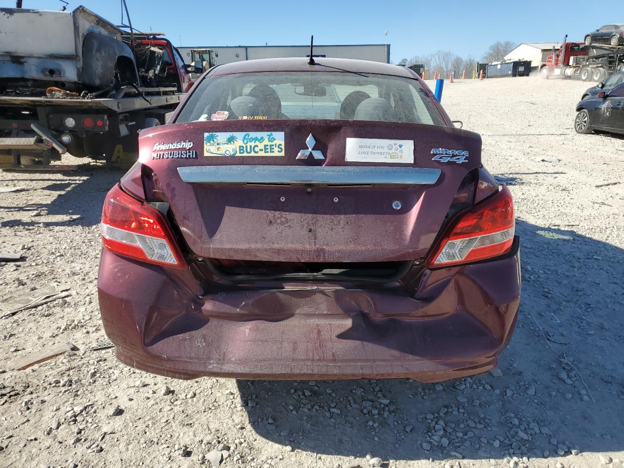 2017 Mitsubishi Mirage VIN ML32F3FJ9HHF09564 Copart auction photo, rear end damage thumbnail 6