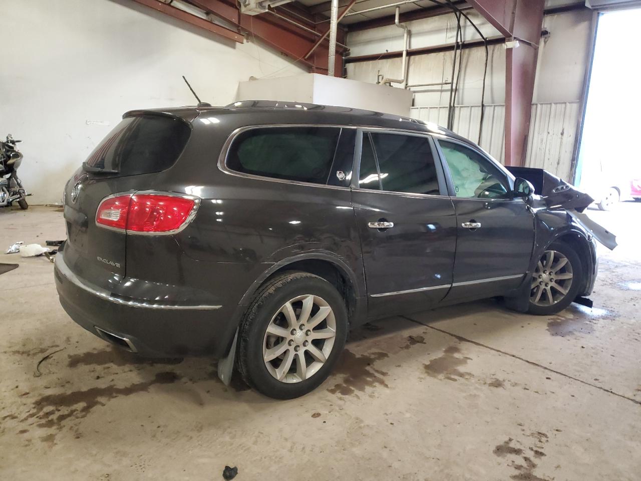 2013 Buick Enclave VIN 5GAKRCKDXDJ246555 Copart auction photo, front end / side damage thumbnail 3