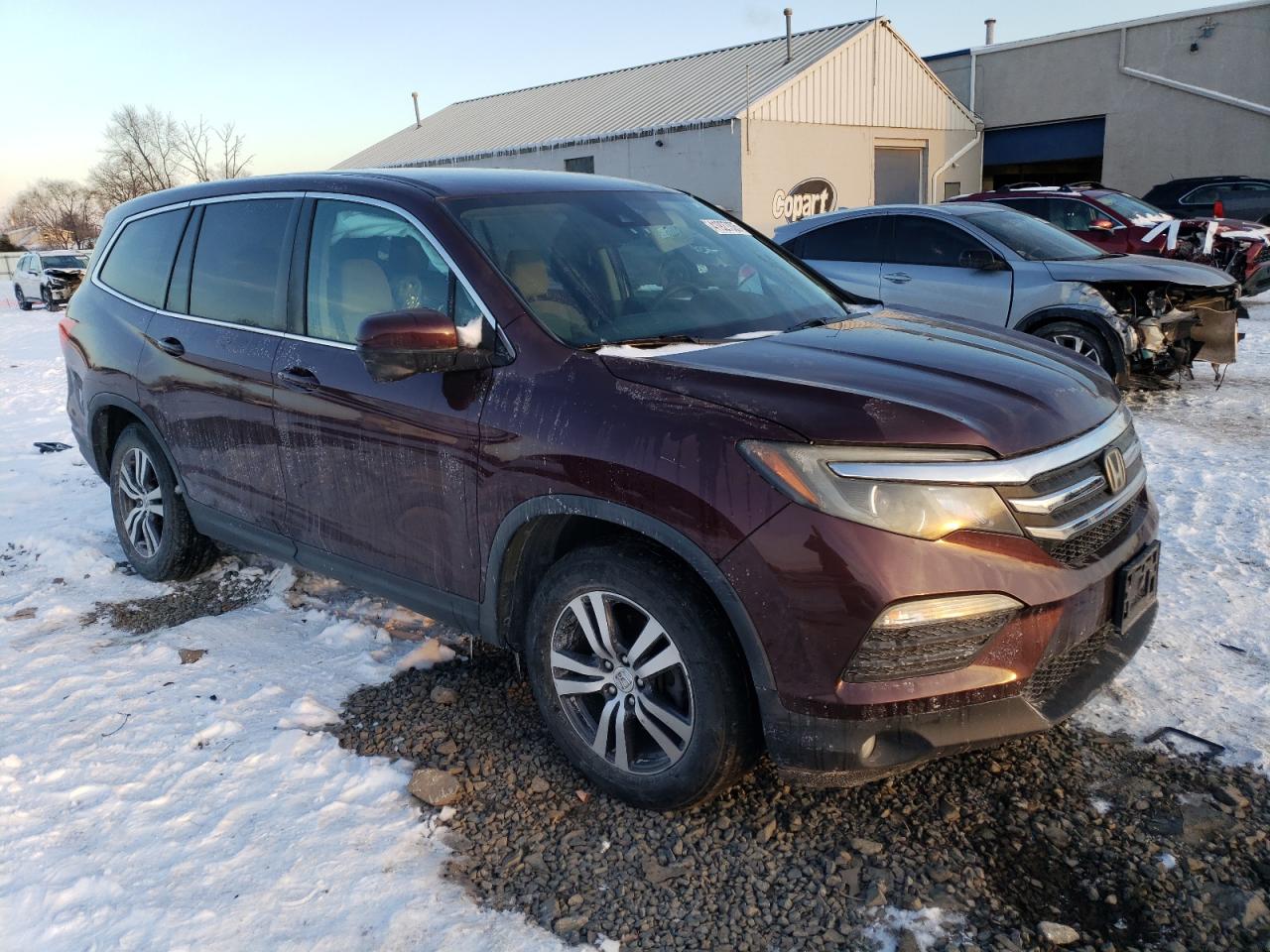 2016 Honda Pilot VIN 5FNYF6H49GB036230 Copart auction photo, rear end damage thumbnail 4