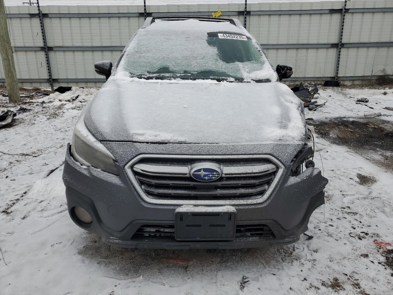 2018 Subaru Outback VIN 4S4BSAFC0J3327925 Copart auction photo, front end / side damage thumbnail 5
