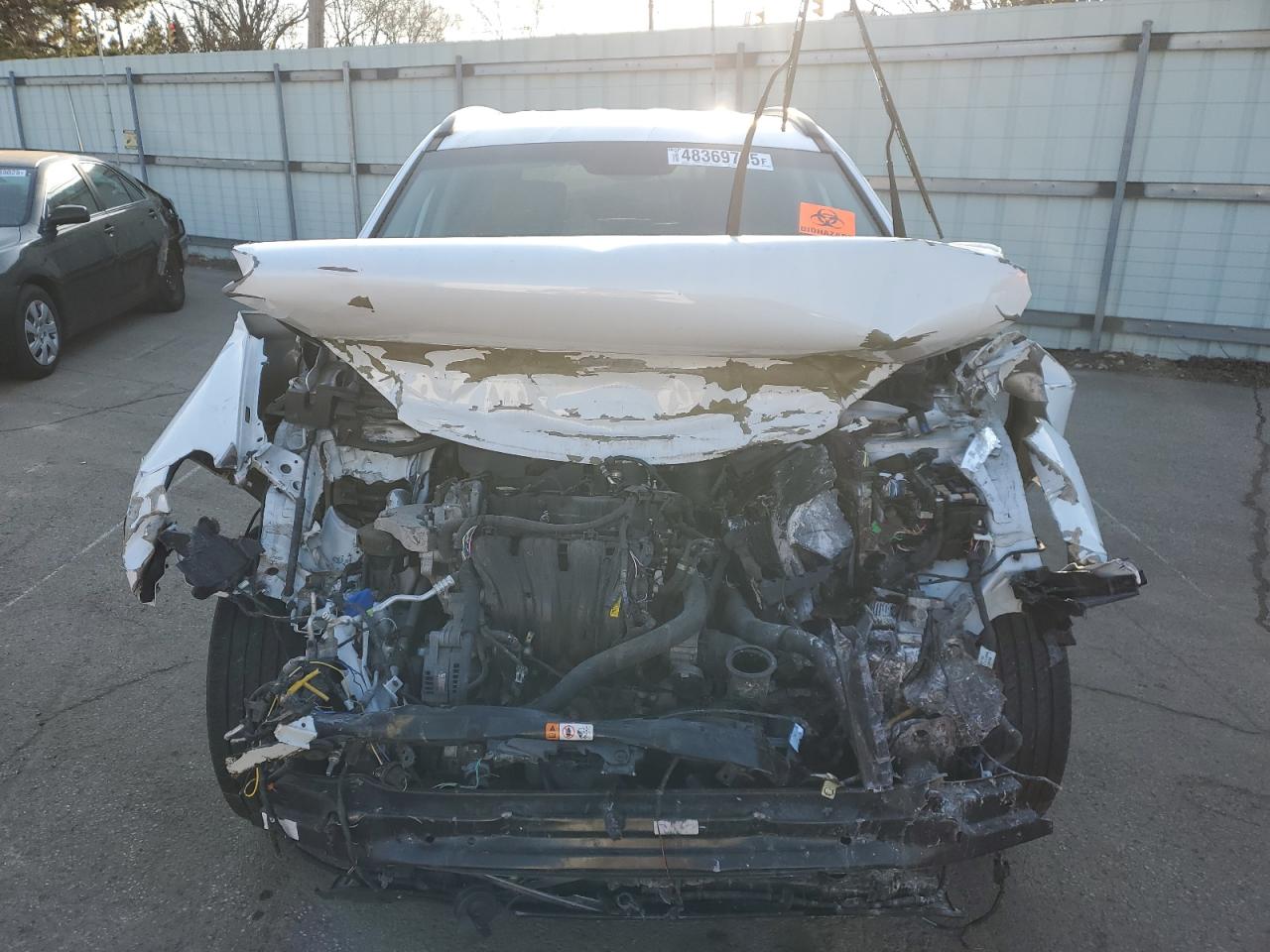 2018 Hyundai Santa Fe VIN 5NMZUDLB3JH102541 Copart auction photo, front end / side damage thumbnail 5