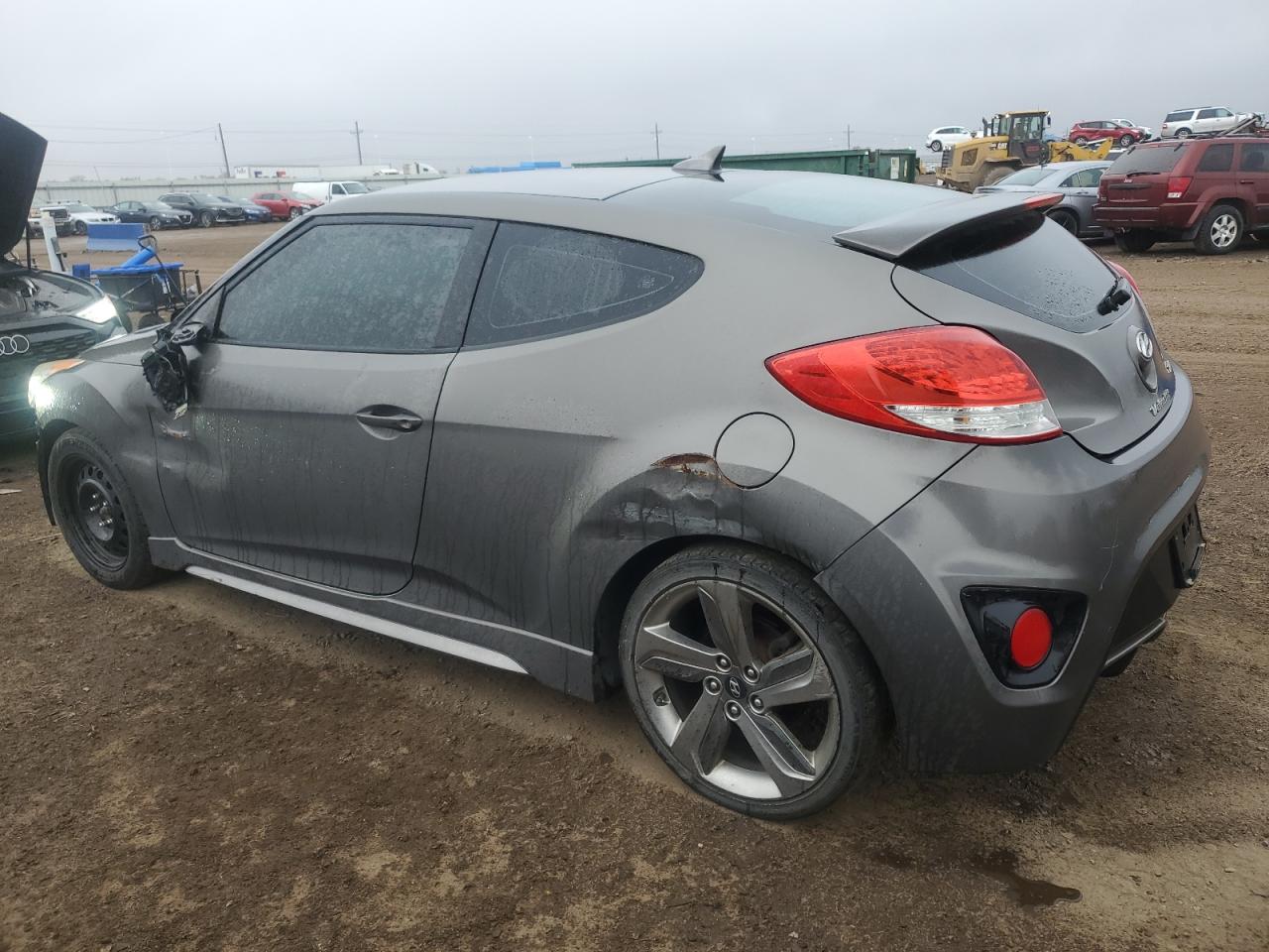 2013 Hyundai Veloster VIN KMHTC6AE5DU085042 Copart auction photo, front end / side damage thumbnail 2