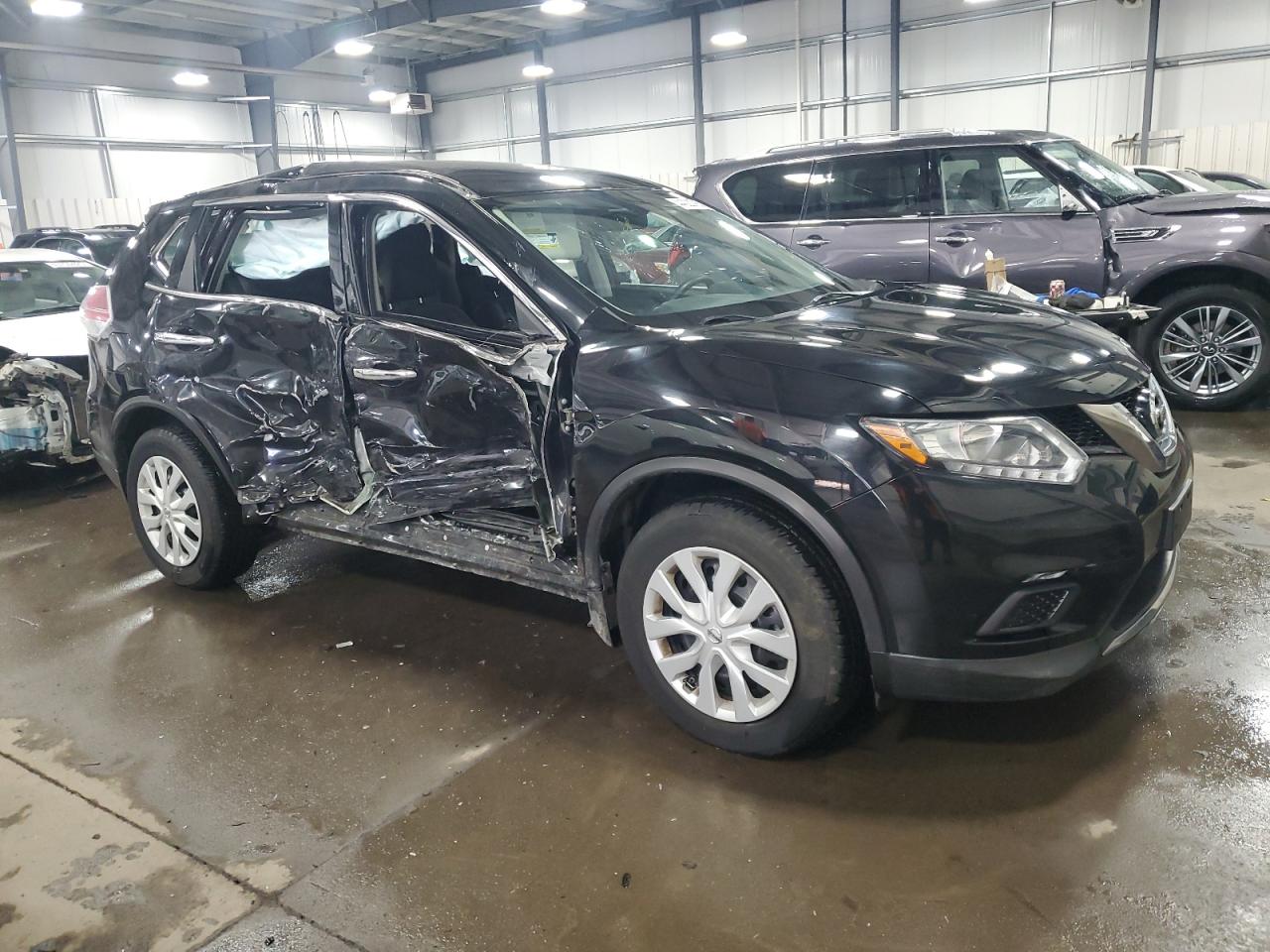 2015 Nissan Rogue VIN KNMAT2MV0FP590441 Copart auction photo, side damage thumbnail 4