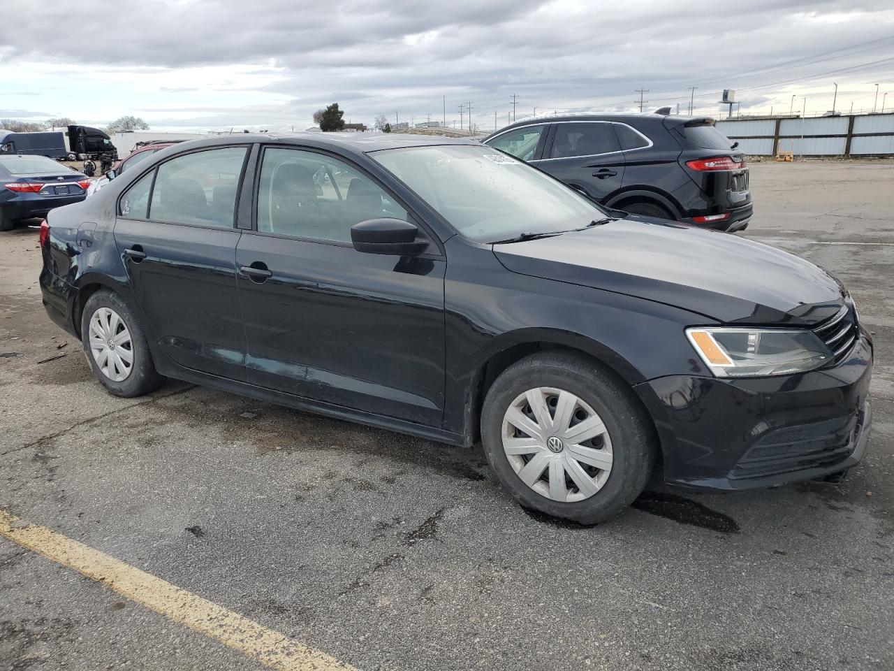 2015 Volkswagen Jetta VIN 3VW2K7AJ2FM255397 Copart auction photo, top/roof / front end damage thumbnail 4