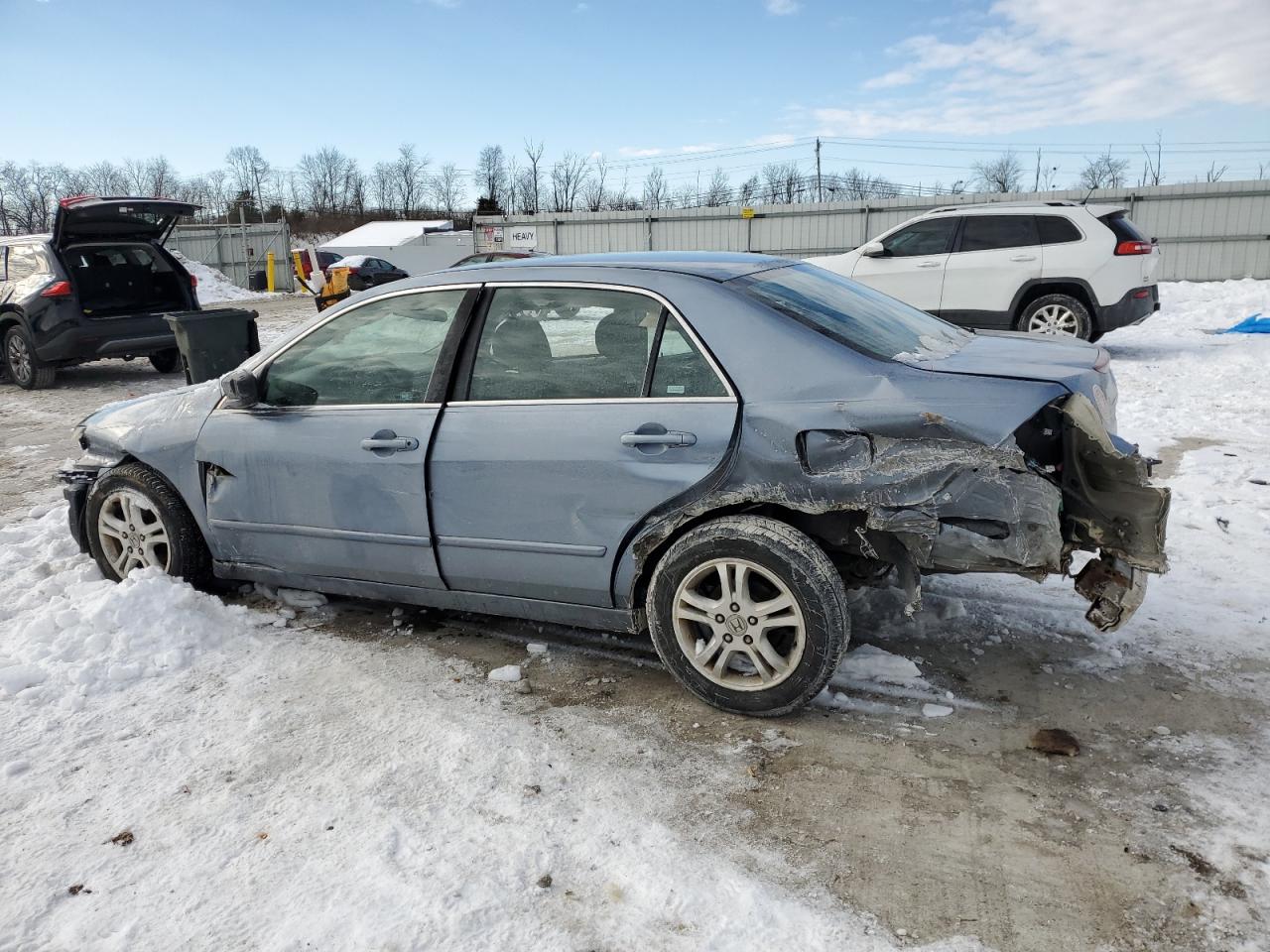 2007 Honda Accord VIN 1HGCM563X7A077058 Copart auction photo, all over / side damage thumbnail 2