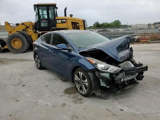 2015 Hyundai Elantra VIN KMHDH4AH6FU304596 Copart auction photo, front end / side damage thumbnail 11