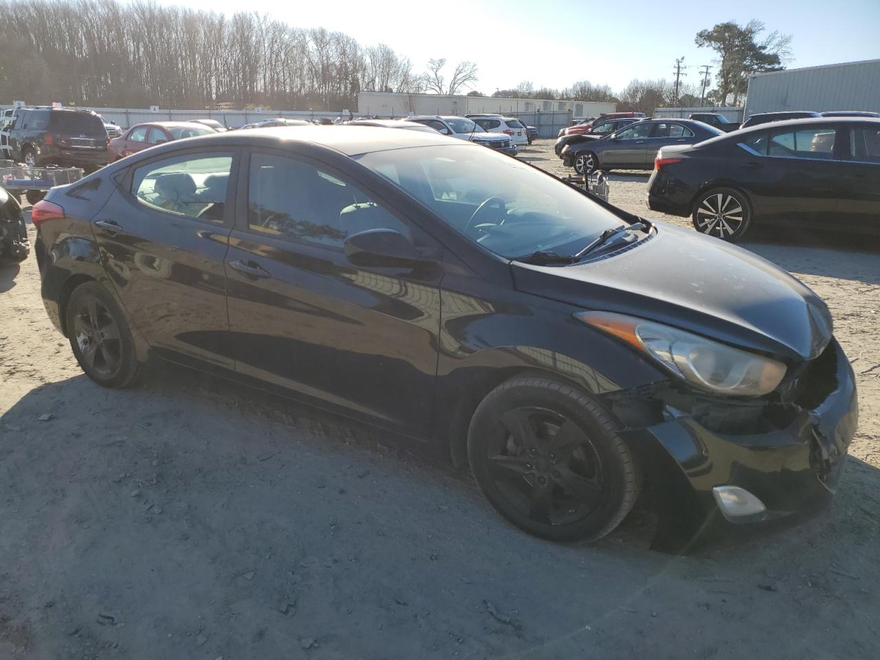 2012 Hyundai Elantra VIN KMHDH4AE7CU261758 Copart auction photo, front end damage thumbnail 4