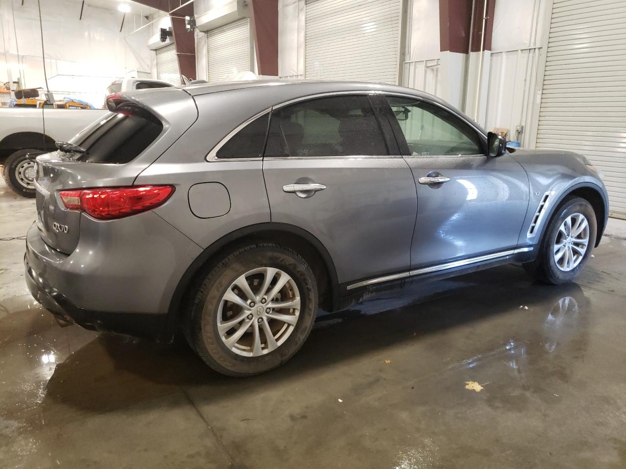 2017 Infiniti QX70 VIN JN8CS1MW5HM414914 Copart auction photo, front end / side damage thumbnail 3