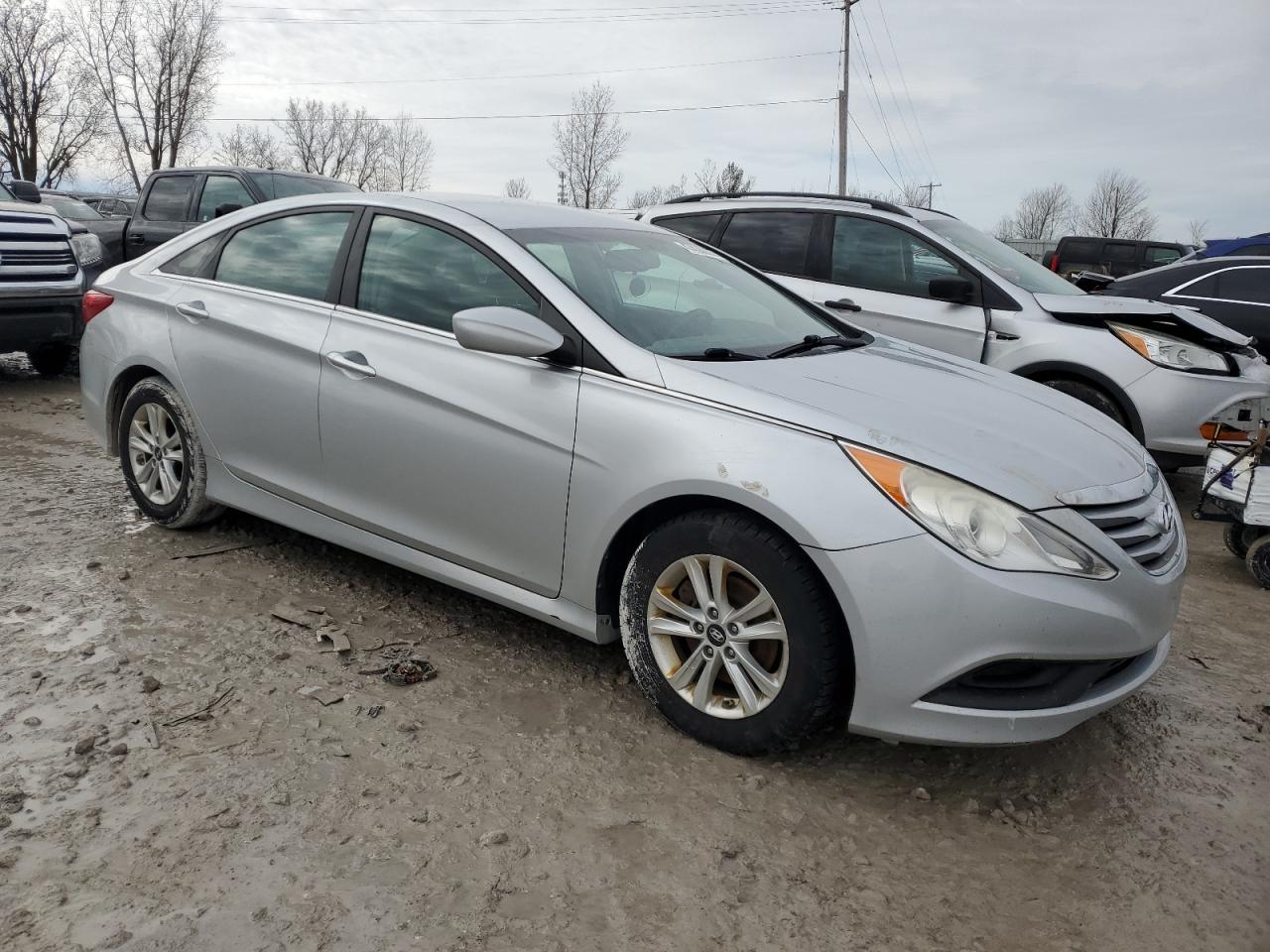 2014 Hyundai Sonata VIN 5NPEB4AC0EH867473 Copart auction photo, water/flood damage thumbnail 4