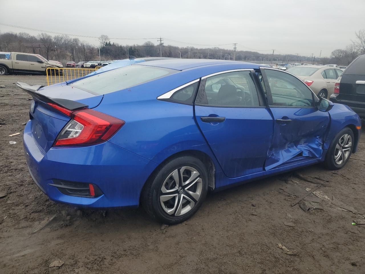 2018 Honda Civic VIN 2HGFC2F56JH501473 Copart auction photo, side damage thumbnail 3