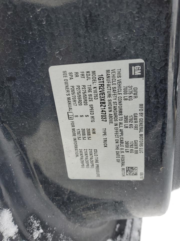 2011 GMC Sierra VIN 1GTR2VE3XBZ147037 Copart auction photo, front end / mechanical damage thumbnail 15