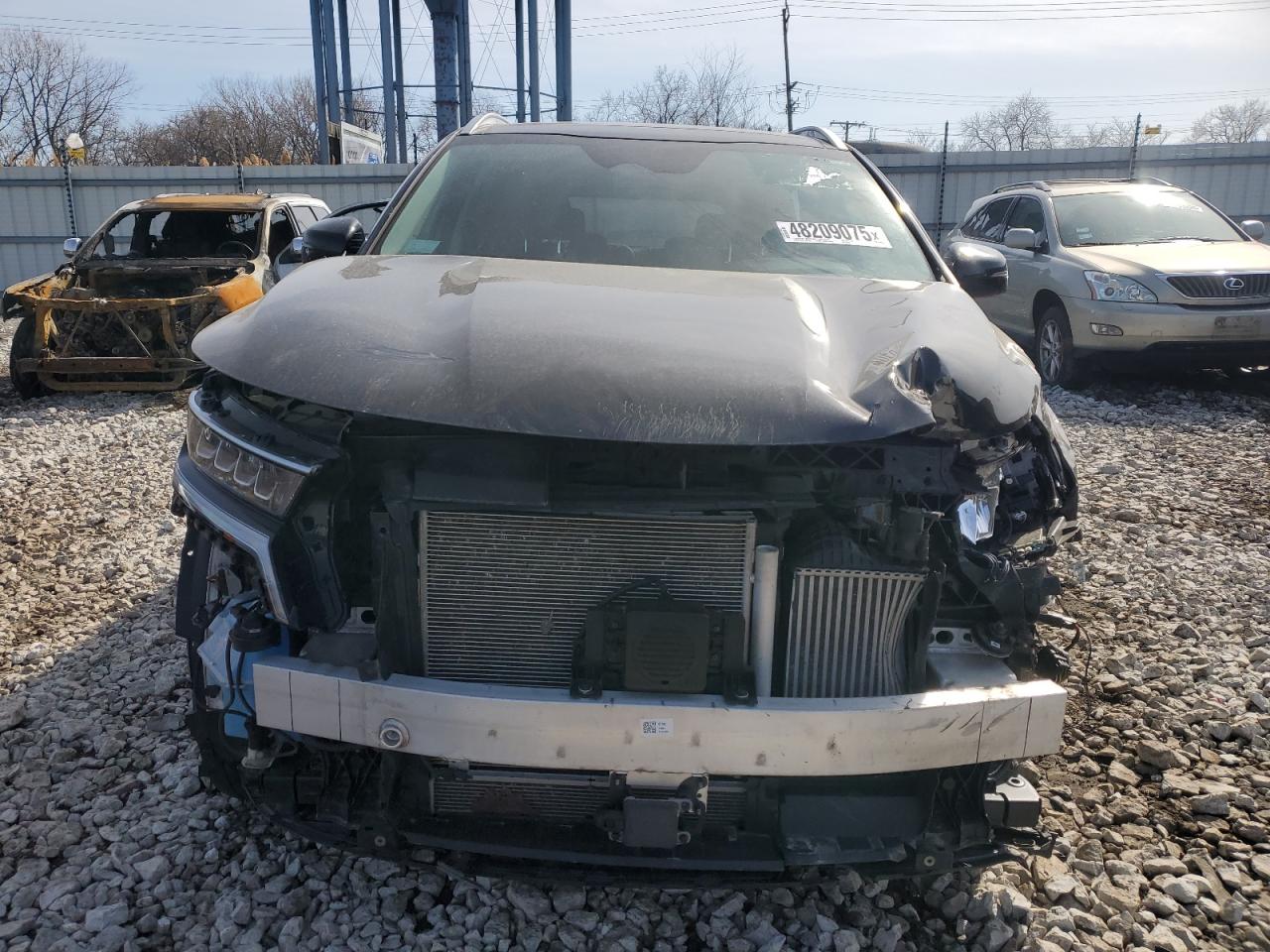 2021 KIA Sorento VIN KNDRH4LG2M5033557 Copart auction photo, front end / side damage thumbnail 5