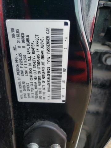 2008 Acura TL VIN 19UUA76538A055625 Copart auction photo, rear end / minor dent/scratches damage thumbnail 12