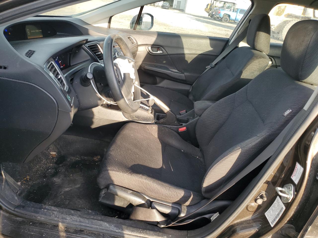 2013 Honda Civic VIN 2HGFB2F54DH587602 Copart auction photo, side / front end damage thumbnail 7