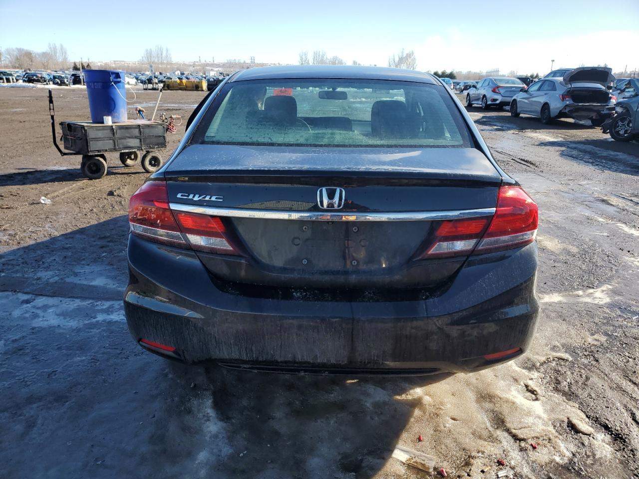 2014 Honda Civic VIN 2HGFB2F50EH006906 Copart auction photo, side damage thumbnail 6